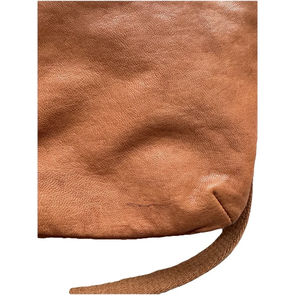 Fossil Issue 54 Brown‎ Leather Messenger Bag Crossbody Charm Satchel Chain Purse